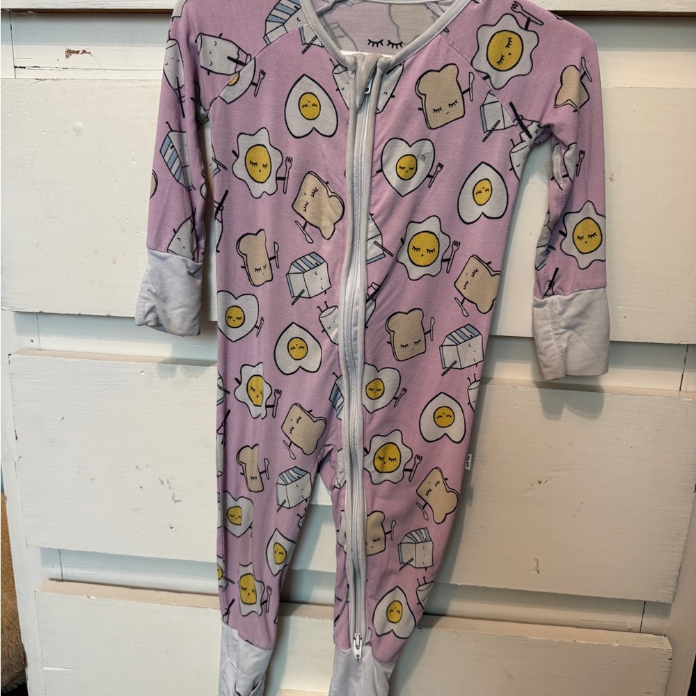 Little Sleepies Pink Breakfast Zip up